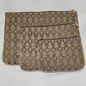 Paradox Brown Patterned Cosmetic Bag Set